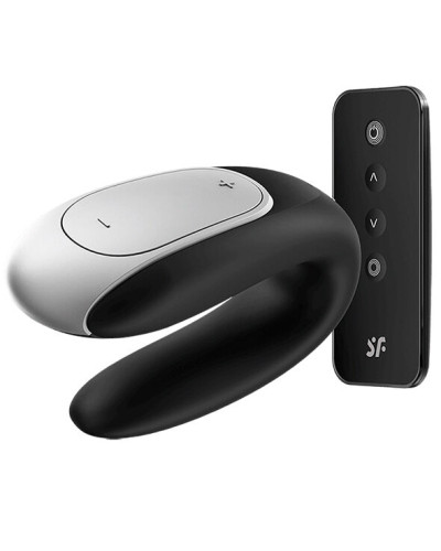 satisfyer double fun partner vibrator - preto satisfyer double fun partner vibrator - preto