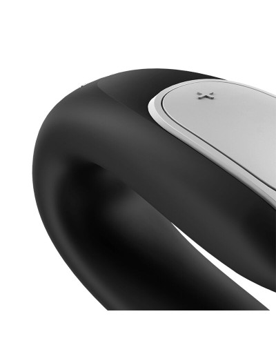 satisfyer double fun partner vibrator - preto satisfyer double fun partner vibrator - preto