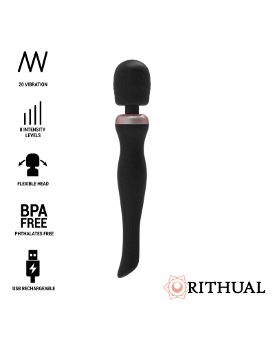 rithual akasha wand recargable potente 2.0 negro rithual akasha wand recargable potente 2.0 negro