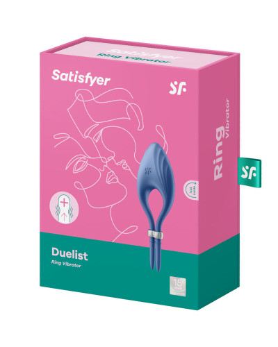 vibrador de anel duelista satisfyer - azul