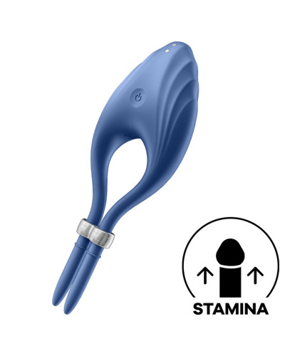 vibrador de anel duelista satisfyer - azul