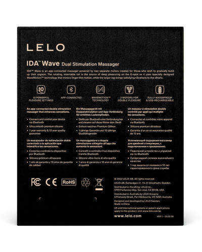 lelo ida wave masajeador parejas negro