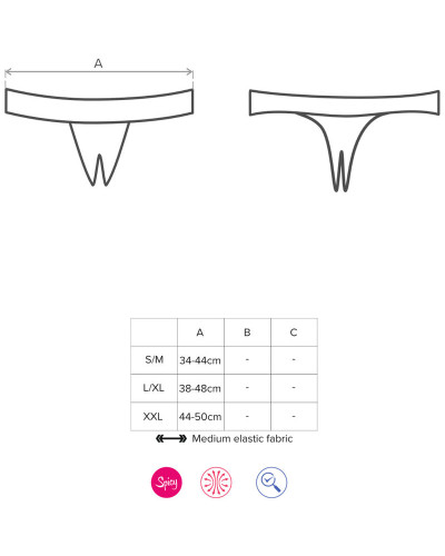 obsessive - miamor crotchless tanga l/xl