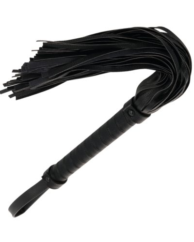 darkness black flogger 42cm couro